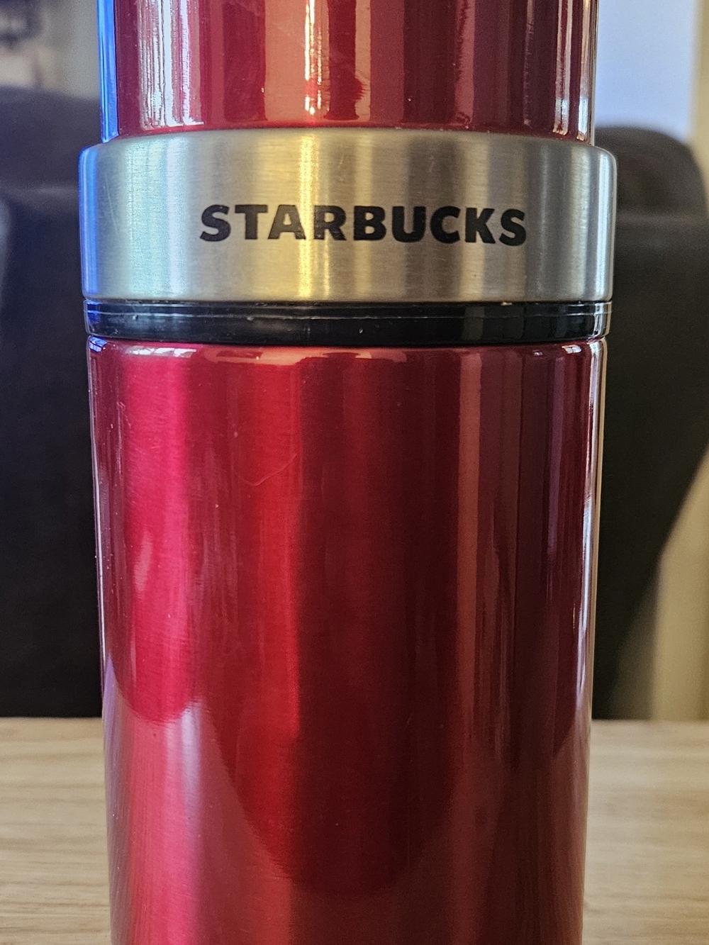 Starbucks Red and Silver Stainless Steel Travel Tumbler